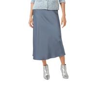 Glänzender Satin-Midirock 38 blau 2173423.5456.38