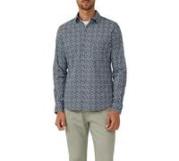Slim Fit: Gemustertes Hemd aus Baumwollstretch L blau 2168133.59A4.L