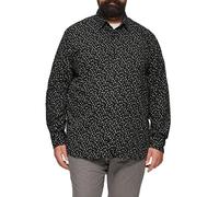 Slim Fit: Gemustertes Popeline-Hemd mit Kentkragen 3XL schwarz