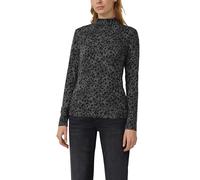 s.Oliver RED LABEL Slim Fit Langarmshirt aus Viskose-Mix in Anthrazit, Größe 42