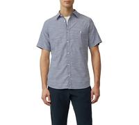 Slim Fit: Kurzarm-Hemd aus Baumwollstretch mit Flammgarnstruktur S blau 2163070.5852.S