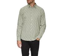 Slim Fit: Popeline-Hemd mit All-over-Print XL mehrfarbig|weiß