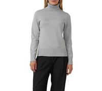 Strickpullover S.OLIVER BLACK LABEL, Damen, Gr. 38, grau, Strick, Obermaterial: 71% Viskose, 29% Polyester, unifarben, casual, slim fit taillenbedeckt, ohne Ausschnitt, Langarm Rippbündchen, Pullover,