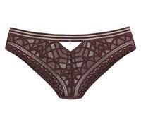 Slip S.OLIVER "Milene", Damen, Gr. 44/46, lila (cassis), Microtouch, Obermaterial: 88% Polyamid, 12% Elasthan, Unterhosen, mit edlem Bund und modischem Accessoire vorne mittig (30395517-44) cassis