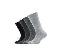 4er Pack s.Oliver Essentials Gekämmte Baumwolle Crew Socken Kinder 9303 - light grey mix 39-42