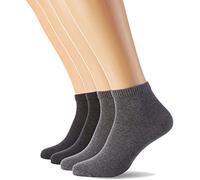 s.Oliver Socks Herren Unisex Classic Quarter 4p Socken, Grau (Grey 10), (Herstellergröße: 39/42)