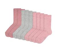 s.Oliver Kinder Socken 9er-Set – gekämmte Baumwolle, weicher Bund – Rosa, Größe 39-42