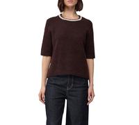 Softer Kurzarm-Pullover aus Wollmix mit Schmuck-Detail 38 braun 2170659.8944.38