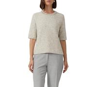 Softer Kurzarm-Pullover aus Wollmix mit Schmuck-Detail 36 Beige 2170659.9305.36