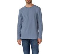 s.Oliver Herren-Longsleeve 30459715 - dusty blau, Jersey, 100% Baumwolle, Rundhals - Gr. M