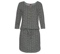 S.OLIVER Sommerkleid Damen schwarz-creme-bedruckt Gr.34