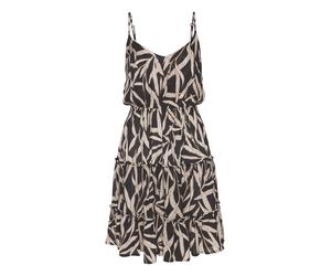 S.OLIVER Sommerkleid Damen schwarz-sand bedruckt Gr.40