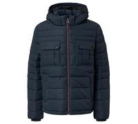 Steppjacke S.OLIVER, Herren, Gr. L, blau (navy), Steppware, Obermaterial: 100% Polyester, unifarben, casual, normal hüftbedeckend, Rundhals, Langarm Flachstrickbündchen, Jacken, mit Kapuze und Kordelz