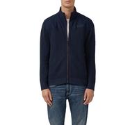 Sportive Strickjacke im Fabricmix mit Kontrastdetail XL blau 2170244.5978.XL