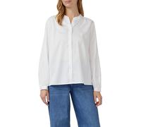 Stehkragen-Bluse aus leichtem Baumwoll-Satin 48 weiß 2168775.0100.48