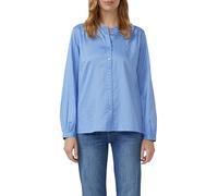 Stehkragen-Bluse aus leichtem Baumwoll-Satin 38 blau 2168775.5141.38