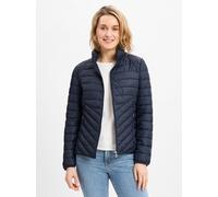 Outdoorjacke S.OLIVER, Damen, Gr. 36, blau (navy), Obermaterial: 100% Polyester. Futter: 100% Polyester, Strukturmuster, casual, regular fit taillenbedeckt, Langarm elastischer Bund, Jacken, mit Struk
