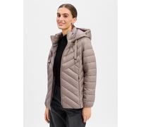 Steppjacke S.OLIVER, Damen, Gr. 42, grau (taupe), Web, Obermaterial: 100% Polyester, figurbetont taillenbedeckt, Windstopperbündchen, Jacken Steppjacke, Seitliche Eingrifftaschen mit Reißverschluss (7