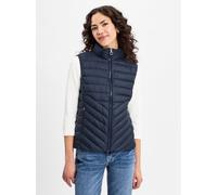 Steppweste S.OLIVER, Damen, Gr. 36, blau (navy), Steppware, Obermaterial: 100% Polyester. Futter: 100% Polyester, Strukturmuster, casual, regular fit taillenbedeckt, Westen, mit Stehkragen (17387440-3