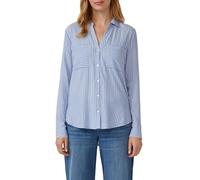 Streifenbluse mit aufgesetzten Taschen 44 blau 2150823.54G9.44