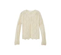 s.Oliver Strick-Cardigan mit Knopfleiste und Bogenkante – Creme Gr. 116/122