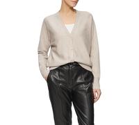 Strickjacke mit Strukturmuster am Saum 44 Beige