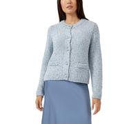 Strickjacke aus Alpakamix mit angedeuteten Taschen blau 2173437.54X3.34