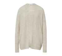 Cardigan S.OLIVER, Damen, Gr. 38, weiß (light beige melange), Strick, Obermaterial: 60% Polyacryl, 22% Polyester, 10% Alpaka, 8% Polyamid, meliert, casual, regular fit taillenbedeckt, V-Ausschnitt, La