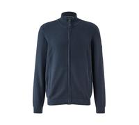 Strukturmix-Strickjacke aus Baumwolle mit Stehkragen L blau 2169513.5826.L