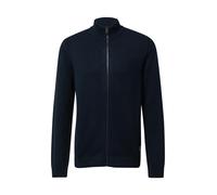 Baumwoll-Strickjacke mit Stehkragen und Logo-Patch XL blau 2170245.5978.XL