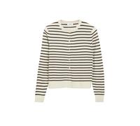 Geringelte Strickjacke mit Knopfleiste 36 braun|beige 2181433.89H9.36