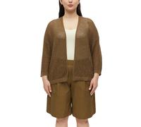 Ajour-Strickjacke mit 3/4-Arm 46 braun 2183033.8918.46