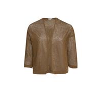 Ajour-Strickjacke mit 3/4-Arm 48 braun 2183033.8918.48