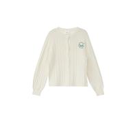 Strickjacke mit Zopfmuster und Stickerei 128/134 creme 2175993.0401.128_134