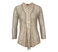 Strickjacke S.OLIVER Gr. 40/42, beige (sand) Damen Strickjacken (784454-40) sand