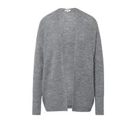 Cardigan S.OLIVER, Damen, Gr. 40, grau melange, Strick, Obermaterial: 60% Polyacryl, 22% Polyester, 10% Alpaka, 8% Polyamid, meliert, regular fit taillenbedeckt, V-Ausschnitt, Rippbündchen, Strickjack