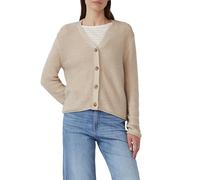 Strickjacke in Ripp-Optik mit Knopfleiste 42 beige 2174067.81W8.42