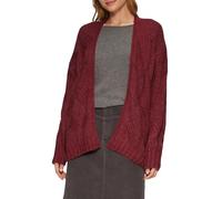 Strickjacke mit Zopfmuster im Relaxed Fit 44 rot