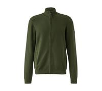 Strukturmix-Strickjacke aus Baumwolle mit Stehkragen 3XL olive 2169513.7938.3XL