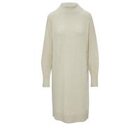 Weiches Strick-Kleid mit Stehkragen 44 Beige
