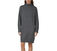 Strickkleid mit dekorativem Knopf-Detail 38 grau 2171664.97W3.38