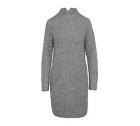 Strickkleid mit Stehkragen und überschnittenen Schultern 46 grau