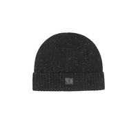 s.Oliver Red Label - Strickmütze mit Umschlag und Logo-Patch schwarz - Gr. - ONE SIZE