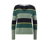 s.Oliver - Strickpullover aus Baumwollmix | mehrfarbig oliv Oliv - Konfektionsgröße (24-164) - 38