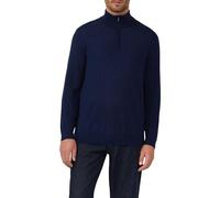 Strickpullover aus reiner Merinowolle mit Troyer-Kragen L blau 2169029.5978.L