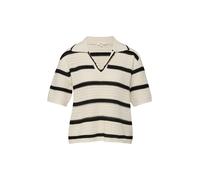 Strickpolo mit V-Ausschnitt im Relaxed Fit 34 beige 2176637.80X2.34
