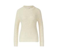 Strickpullover S.OLIVER, Damen, Gr. 42, light beige melange, Strick, Obermaterial: 59% Baumwolle, 37% Polyacryl, 4% Wolle, meliert, unifarben, normal hüftbedeckend, Rundhals, Strickbündchen, Pullover