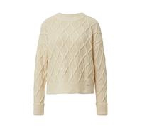 s.Oliver Pullover im Relaxed Fit mit Zopfmuster Beige Größe 42