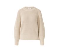 Strickpullover S.OLIVER, Damen, Gr. 46, light beige, Strick, Obermaterial: 60% Baumwolle, 40% Polyacryl, Strukturmuster, unifarben, regular fit normal, Rundhals, Rippbündchen, Pullover Strickpullover,