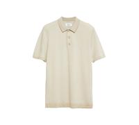 Zweifarbiges Strickpolo aus reiner Baumwolle M beige 2179440.8148.M